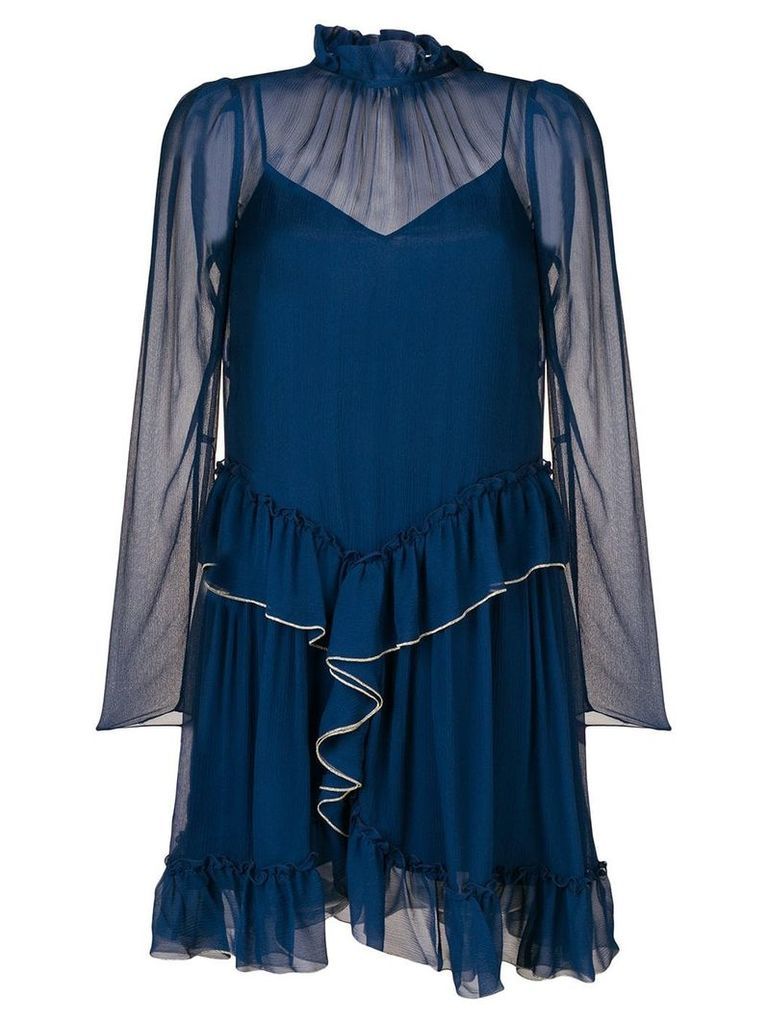 See by Chloé ruffle detailed dress - Blue