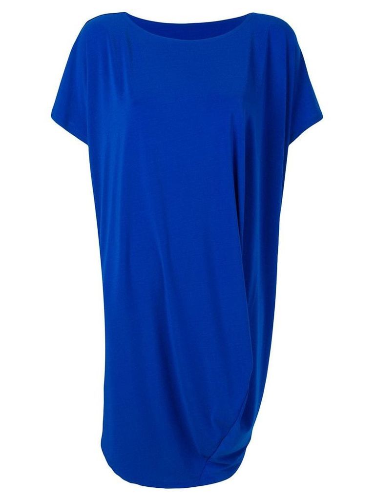 Issey Miyake shortsleeved draped dress - Blue