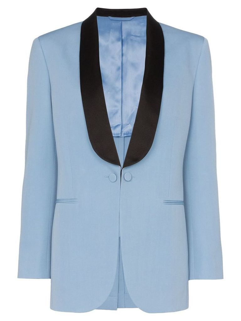 Calvin Klein 205W39nyc two-tone wool tuxedo jacket - Blue