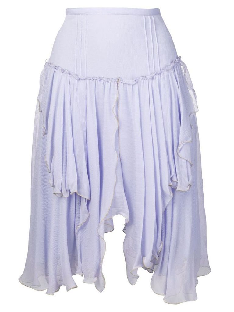 See By Chloé asymmetric ruffle skirt - Purple