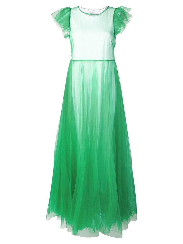 P.A.R.O.S.H. tulle evening dress - Green