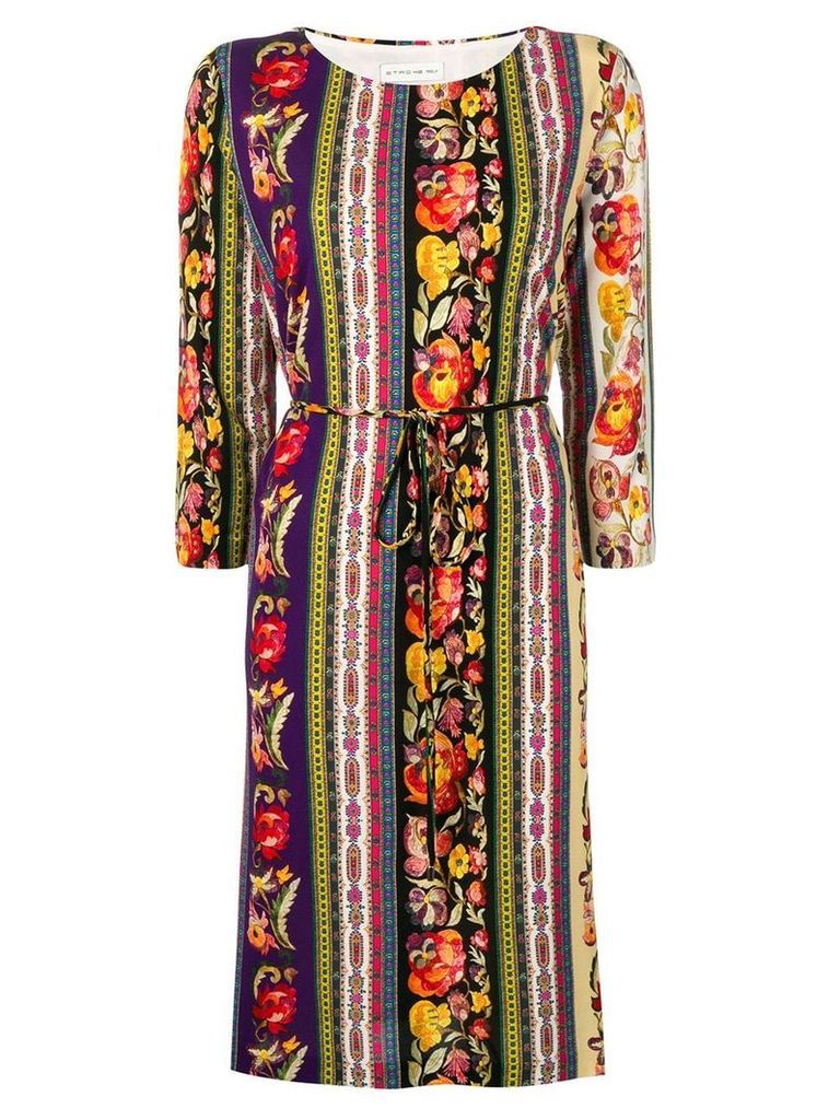 Etro floral print tunic dress - Neutrals