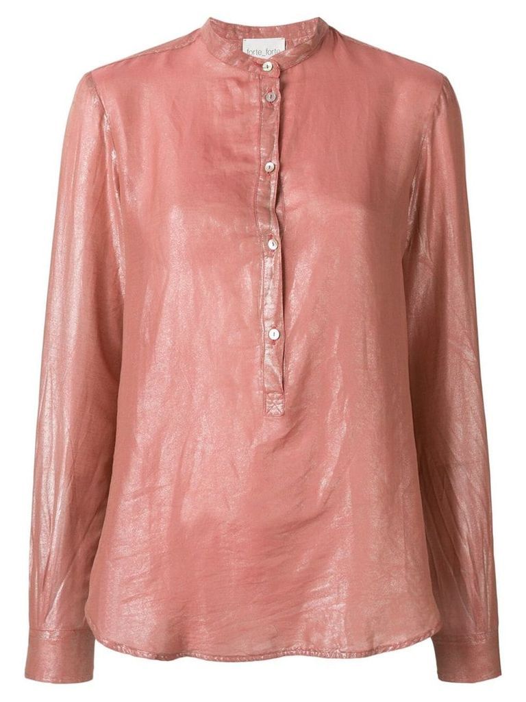 Forte Forte long-sleeve fitted blouse - Pink