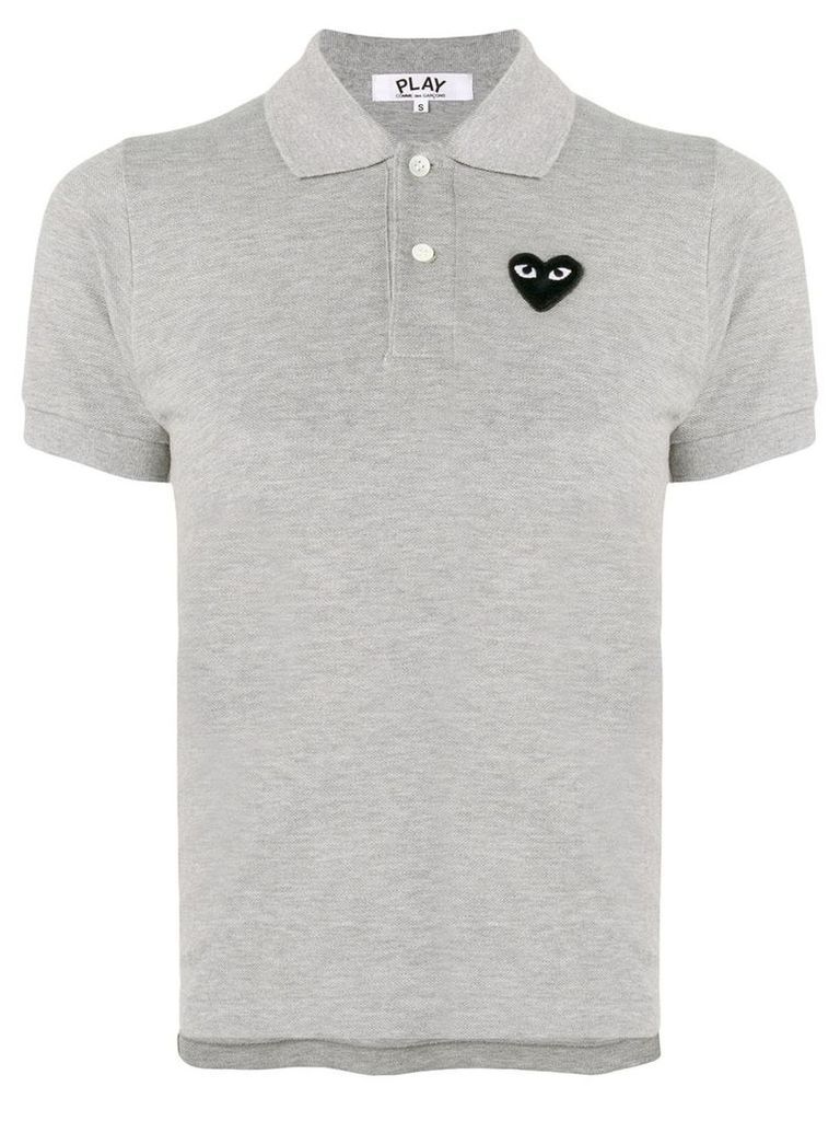 Comme Des Garçons Play heart patch polo shirt - Grey