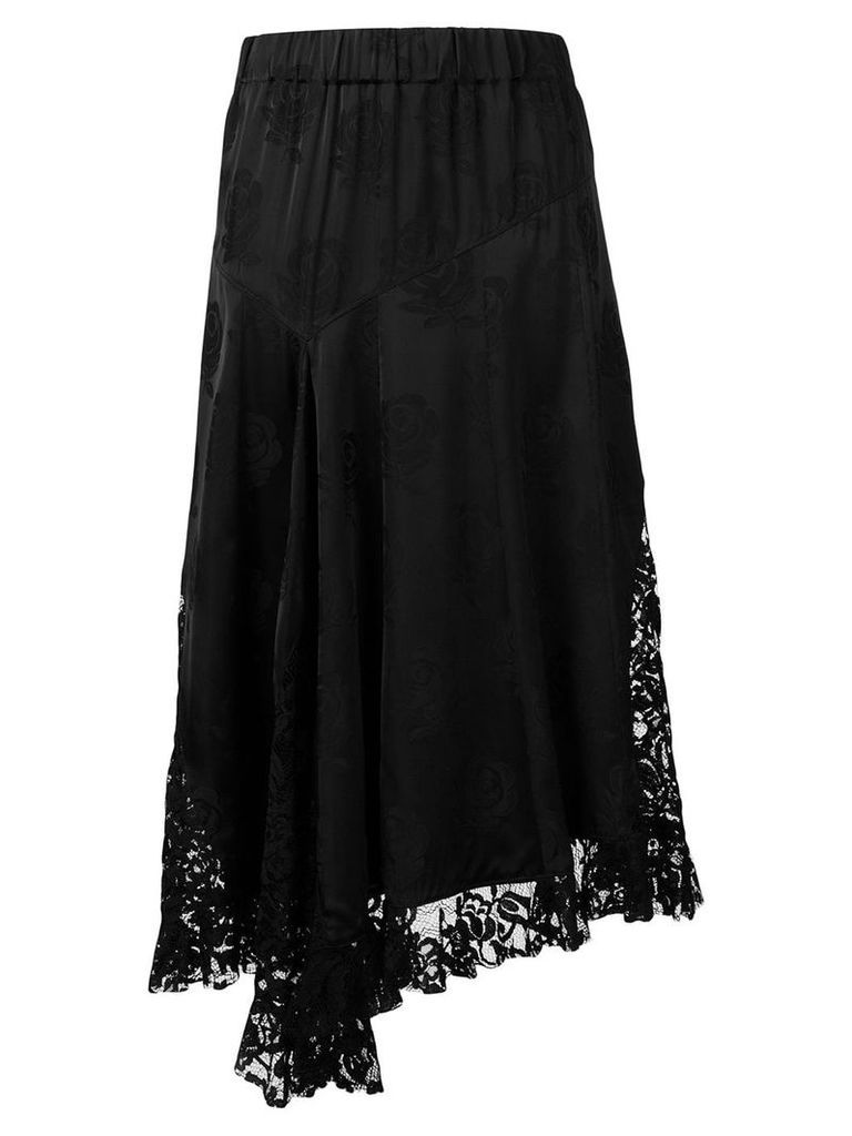 Kenzo asymmetric lace skirt - Black