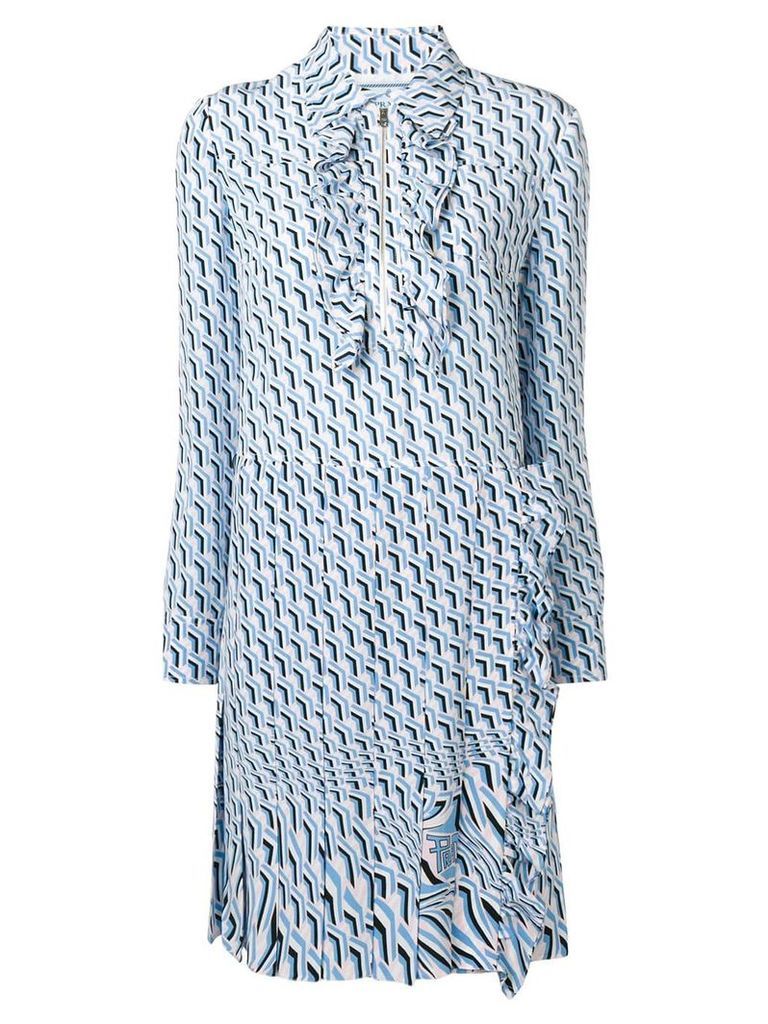 Prada printed shift dress - Blue