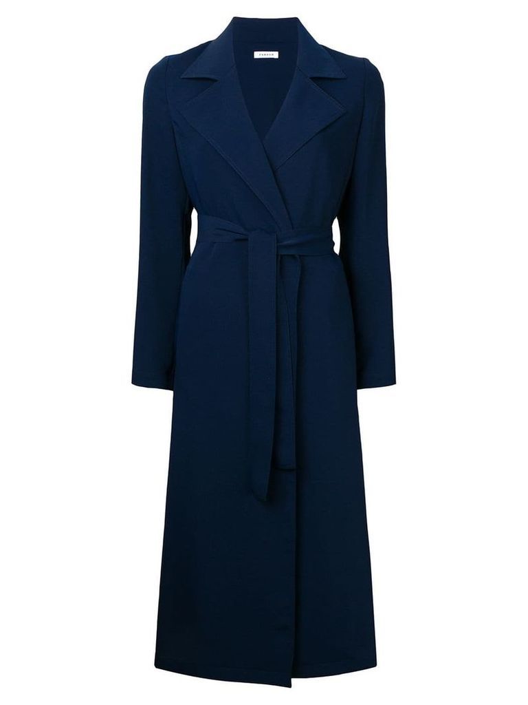 P.A.R.O.S.H. long belted coat - Blue