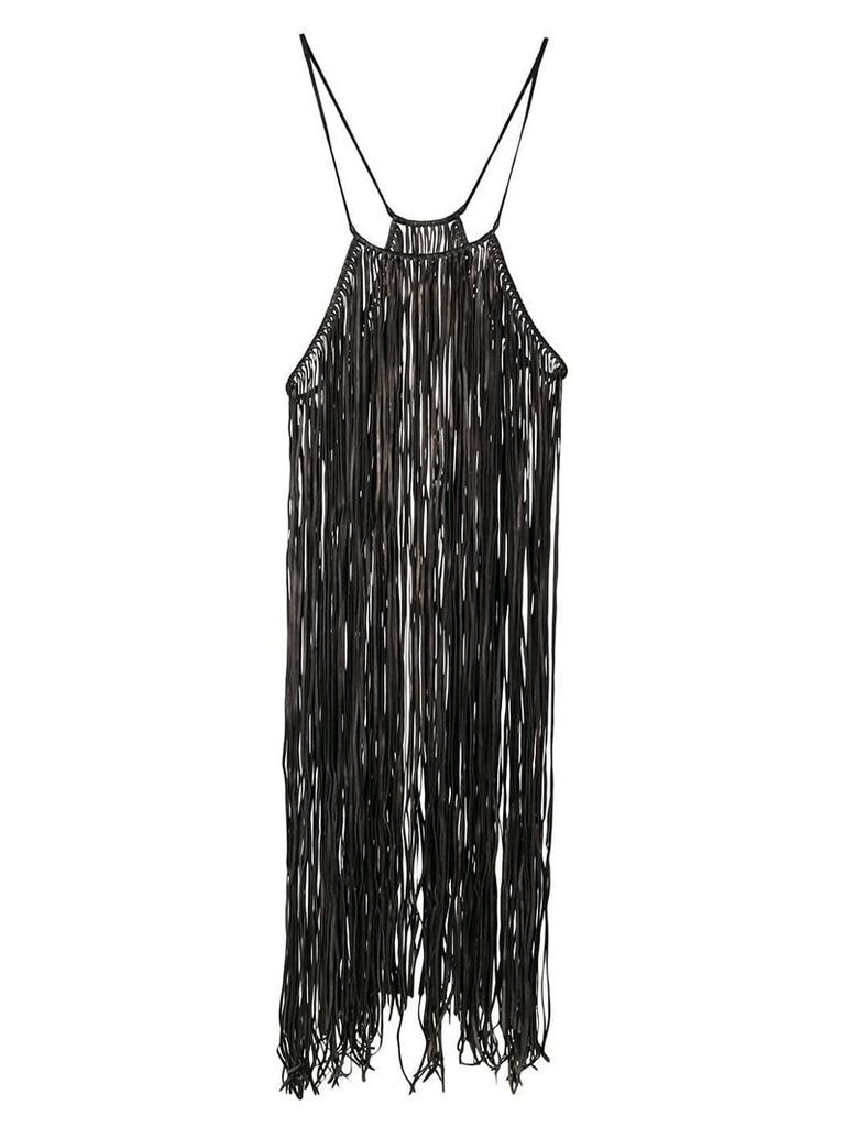 Caravana Bulkabal long fringed dress - Black