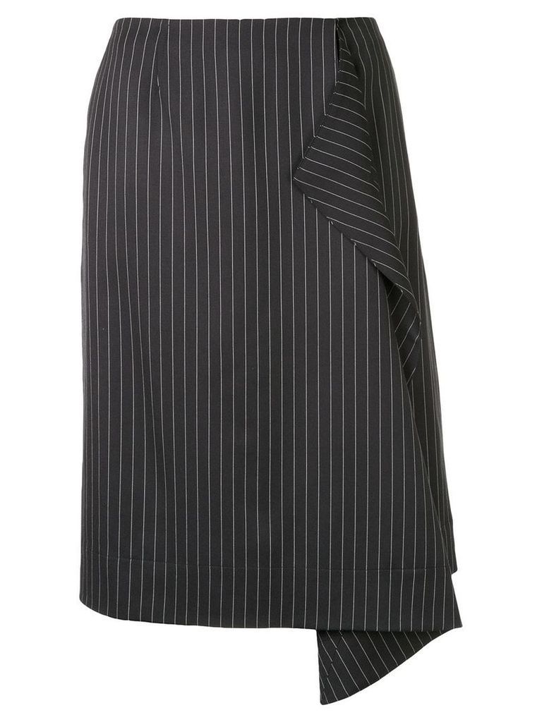 Stella McCartney striped midi skirt - Black