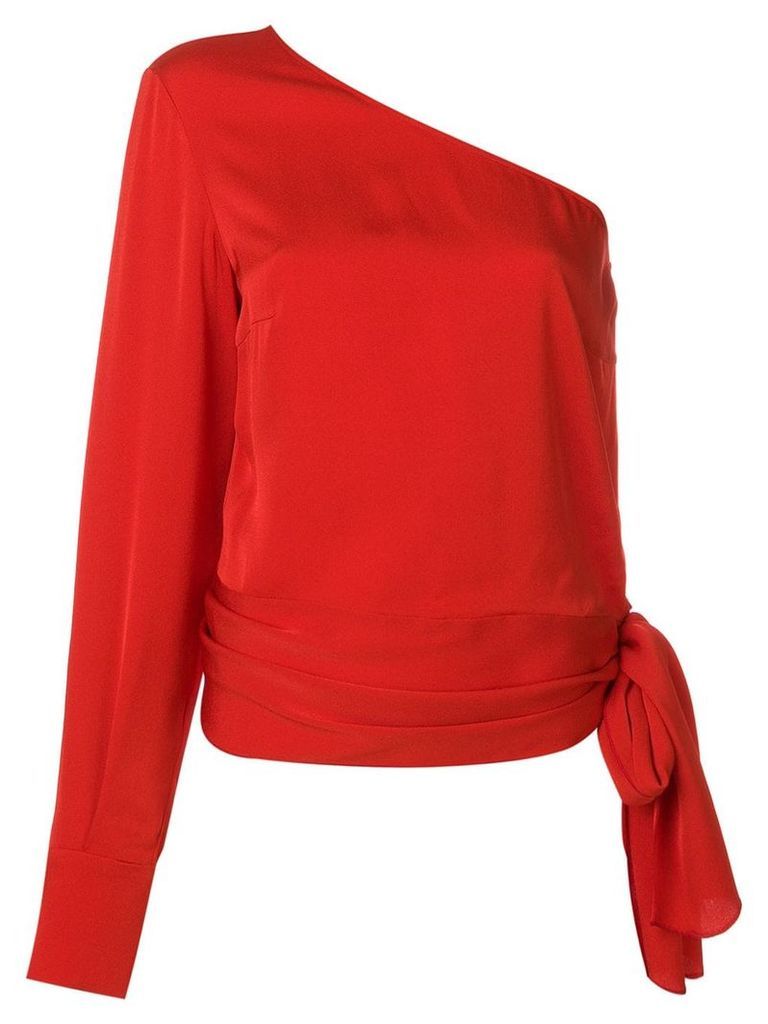 Stella McCartney one shoulder cady blouse - Red