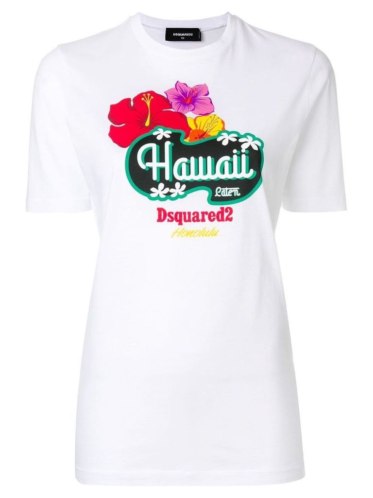 Dsquared2 Hawaii print T-shirt - White