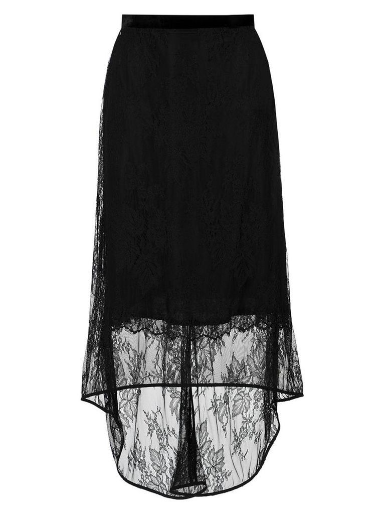 Tufi Duek asymmetric lace skirt - Black