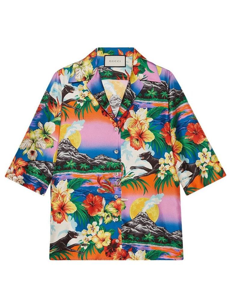 Gucci Hawaiian print silk shirt - Multicolour