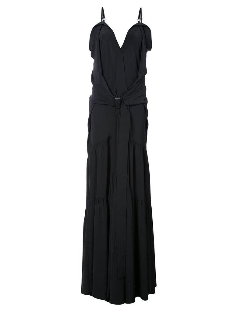 Vera Wang flared maxi dress - Black