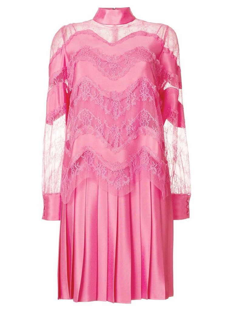 Valentino lace panel dress - Pink