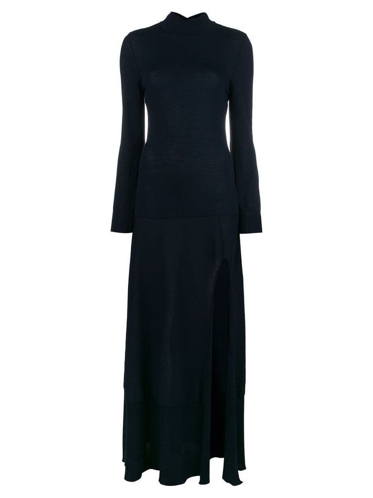 Jacquemus side-slit long dress - Blue
