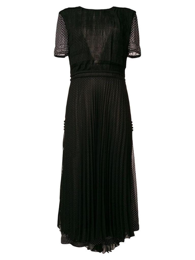 Loewe polka dot pleated dress - Black