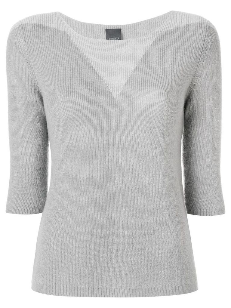 Lorena Antoniazzi ribbed sweater - Grey