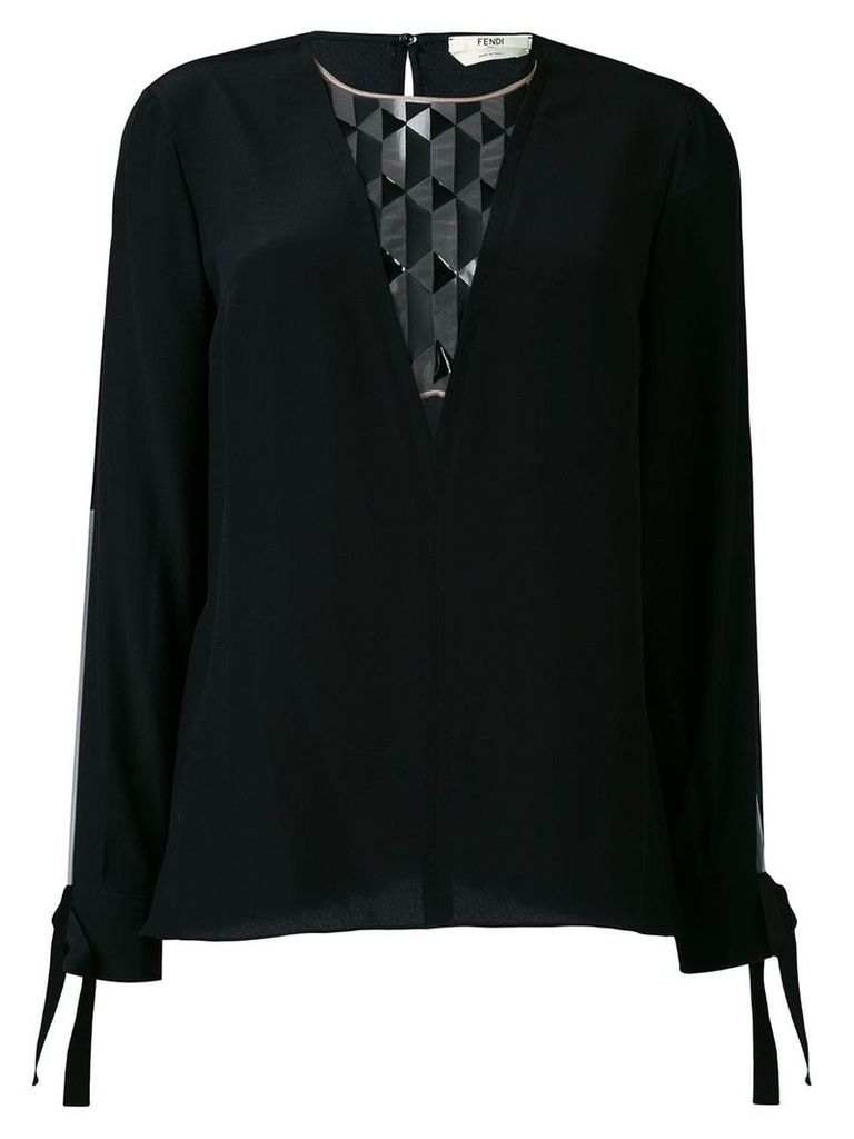 Fendi sheer panel blouse - Black
