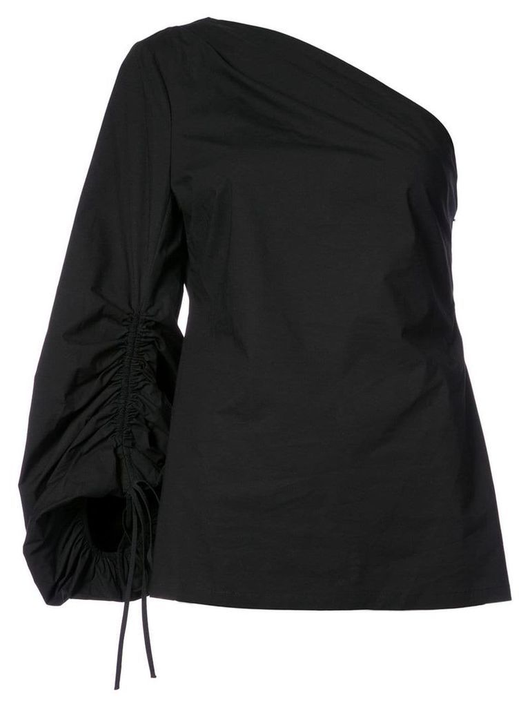 Josie Natori one shoulder blouse - Black