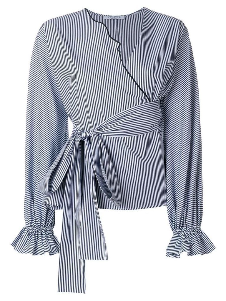 Vivetta Kari striped poplin kimono shirt - Blue