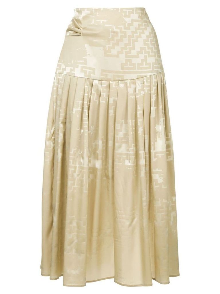 Nehera Sofy pleated skirt - Brown