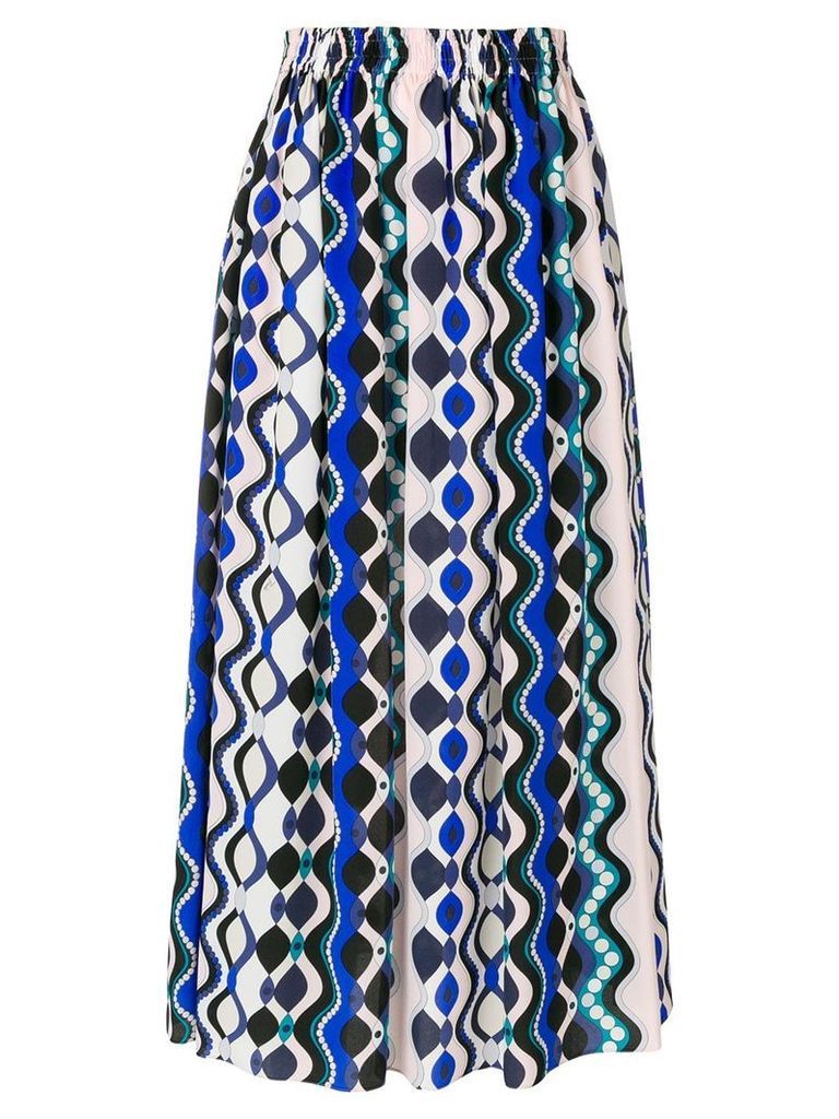 Emilio Pucci abstract print elasticated skirt - Blue