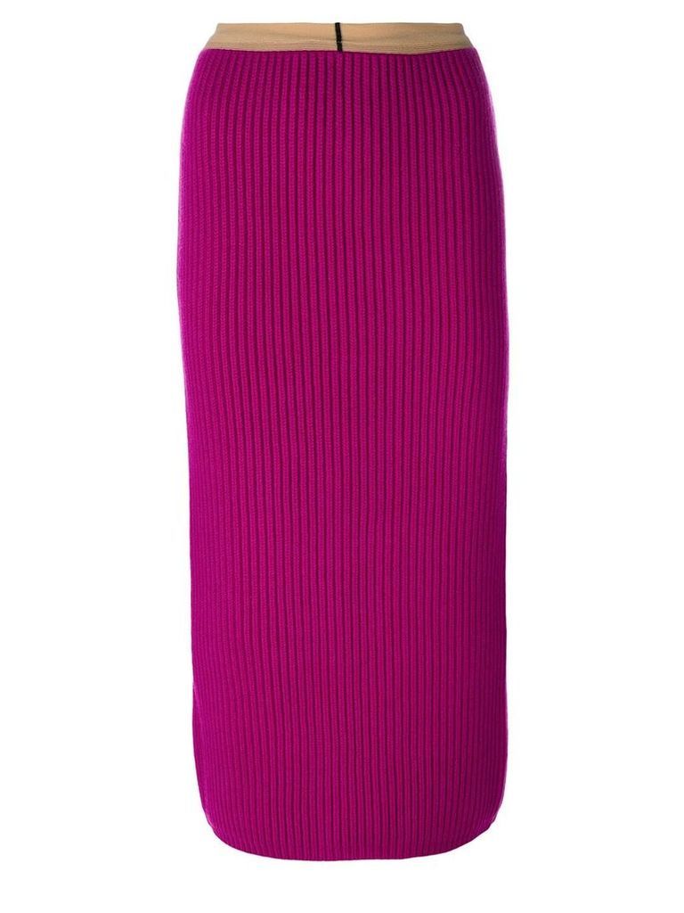 Calvin Klein 205W39nyc ribbed bodycon mid-length skirt - PINK