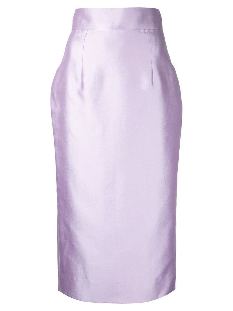 Bambah high-rise silk pencil skirt - PINK