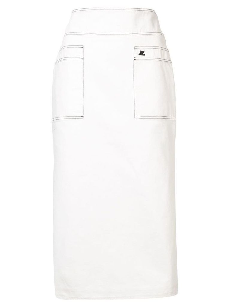 Courrèges high rise skirt - White