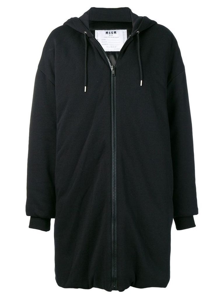 MSGM oversized hoodie coat - Black