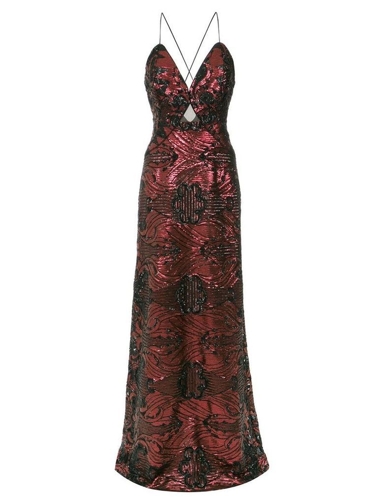 Tufi Duek sequin embroidered gown