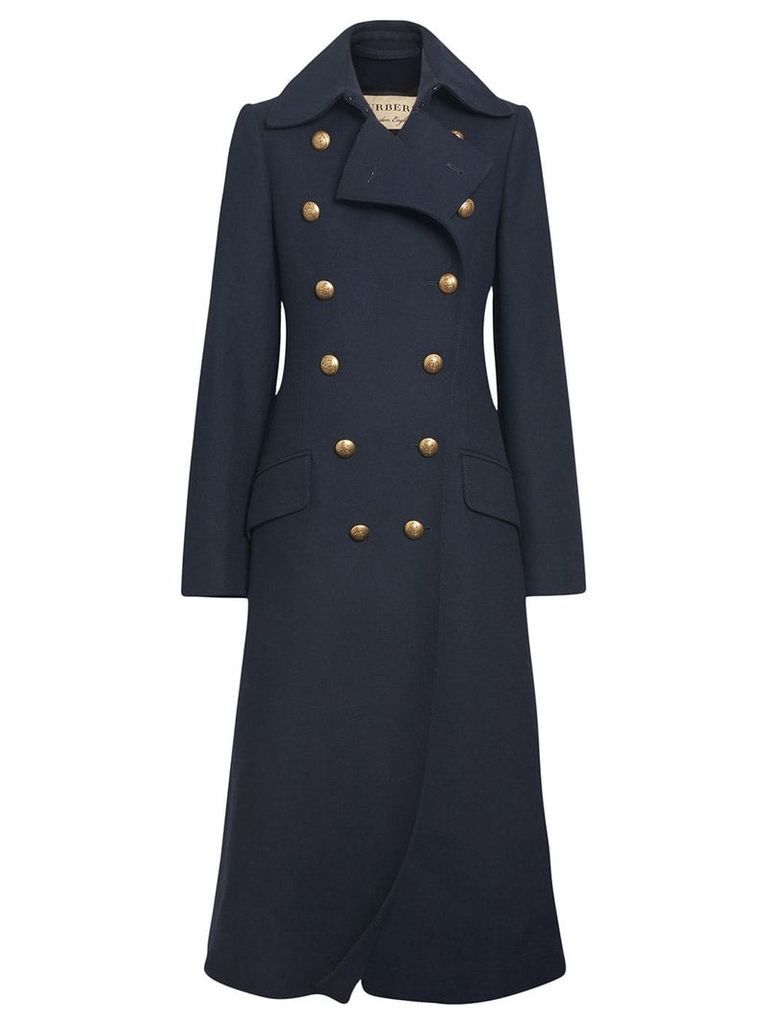 Burberry Military mid-length coat - Blue