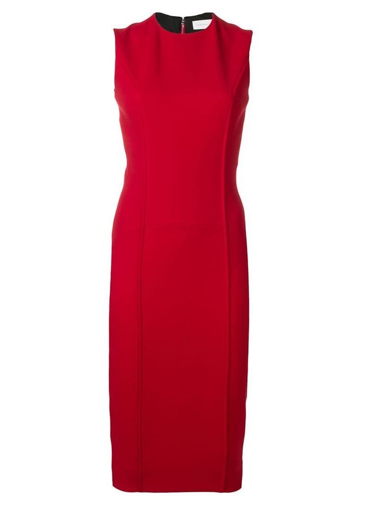 Victoria Beckham curve seam fitted dress - Red