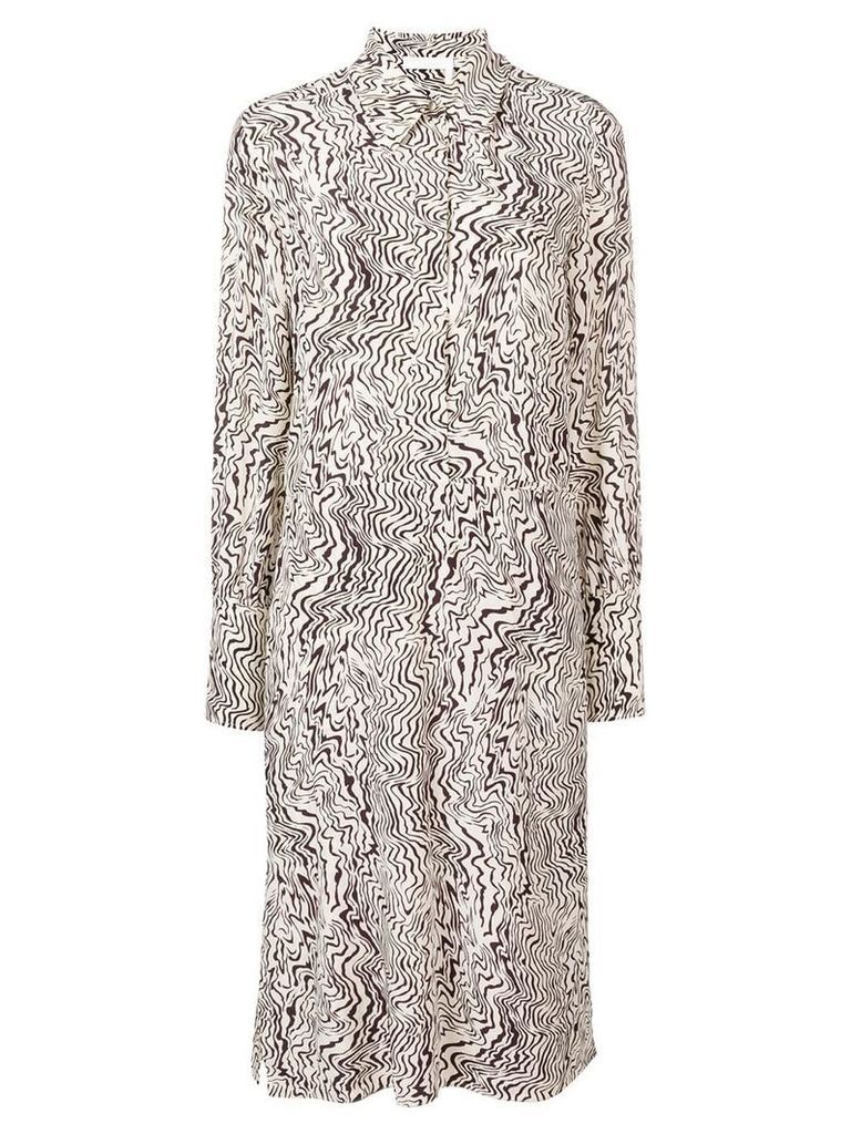 Chloé abstract print silk dress - NEUTRALS