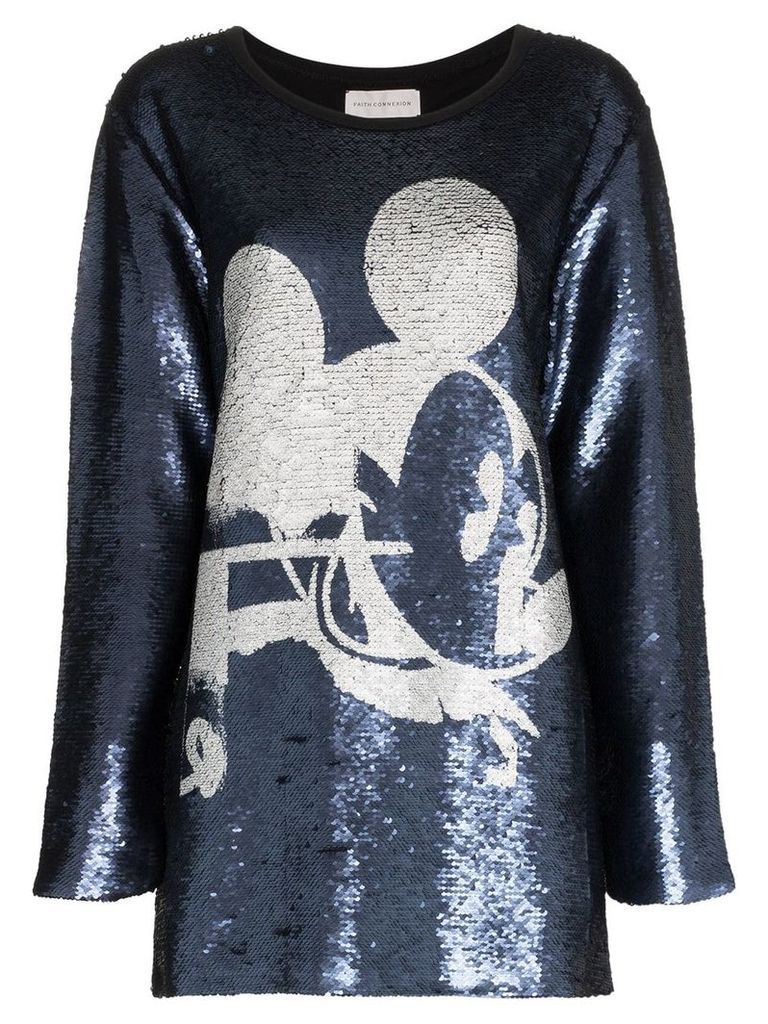 Faith Connexion Mickey sequin embellished blouse - Blue