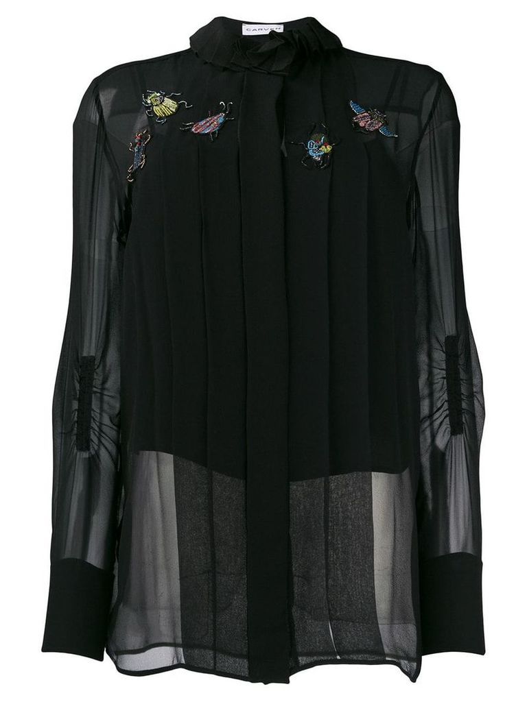 Carven bug-appliquéd blouse - Black