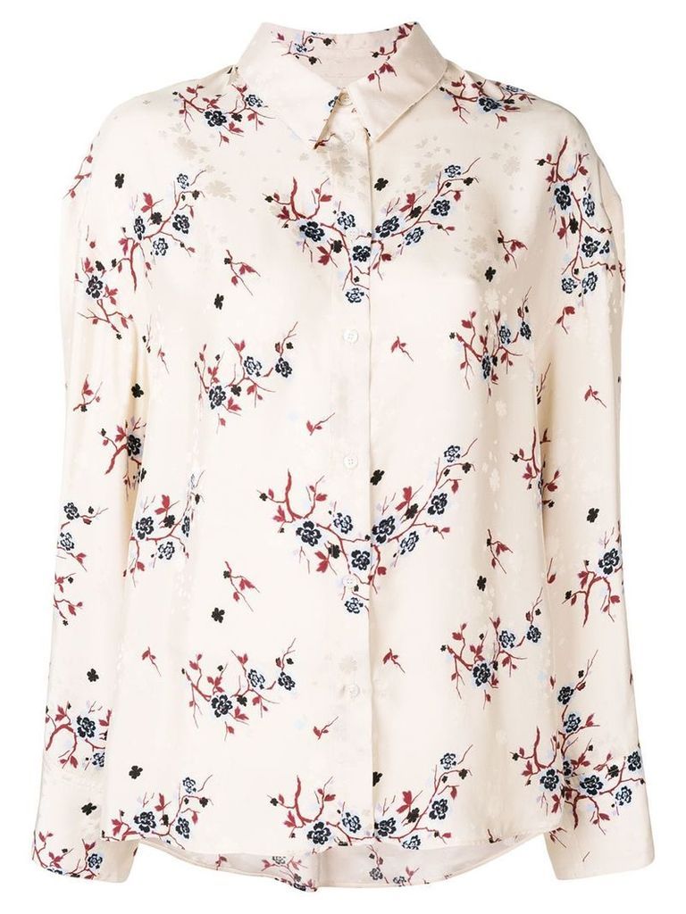 Kenzo Cheongsam Flower shirt - NEUTRALS
