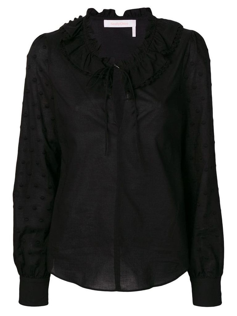 See By Chloé frilled blouse - Black