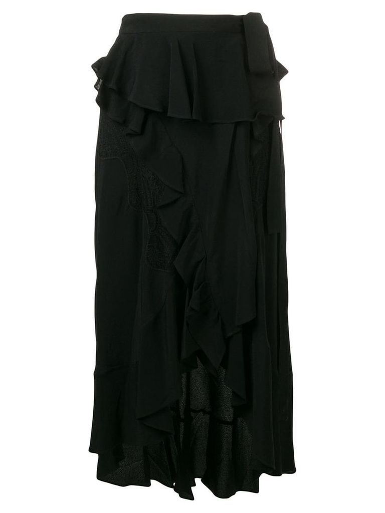 IRO asymmetric ruffle skirt - Black