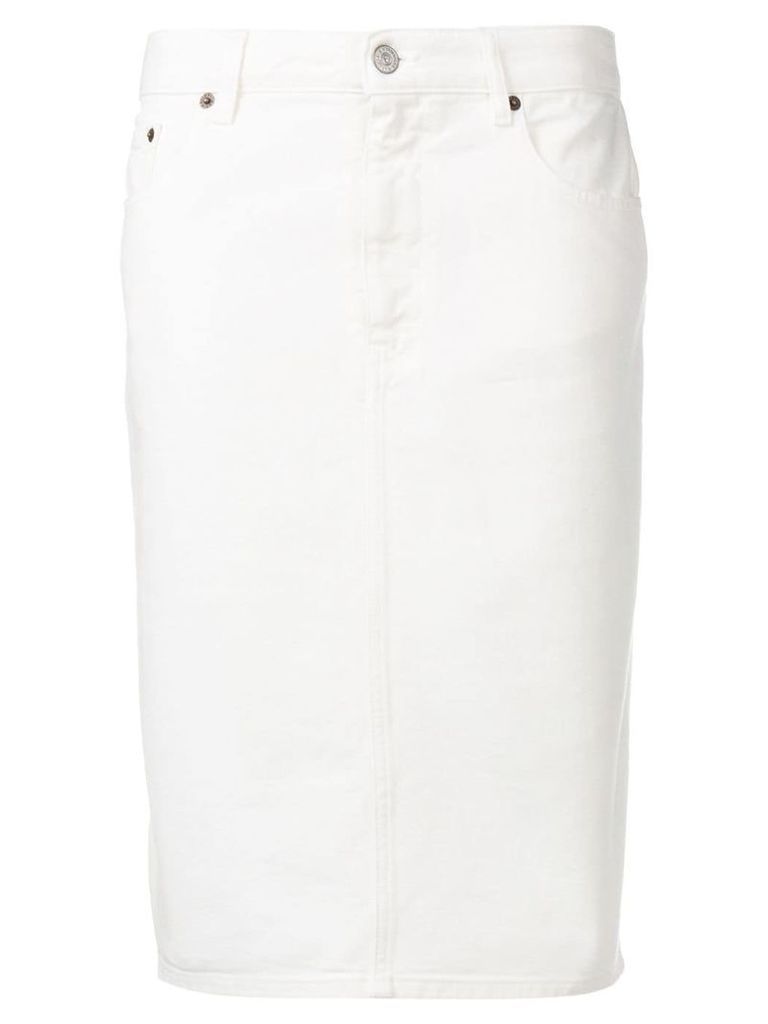 Mm6 Maison Margiela denim pencil skirt - White