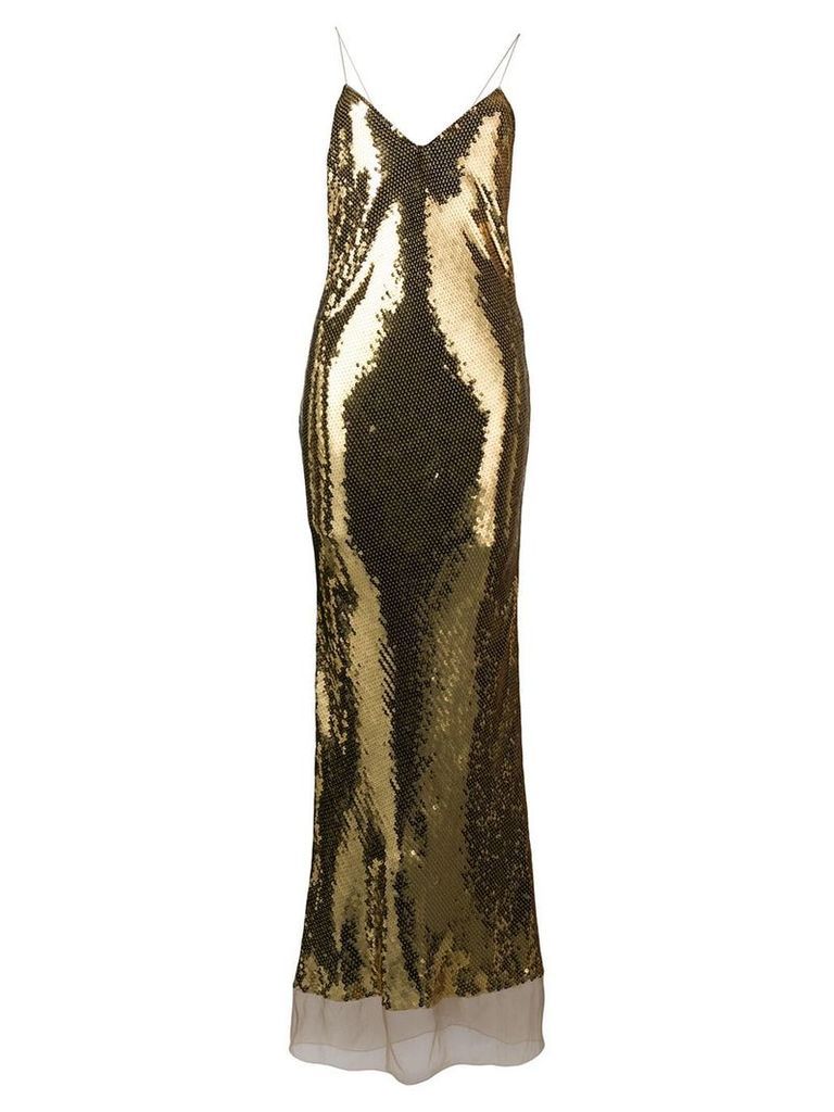 Stella McCartney halter neck dress - GOLD