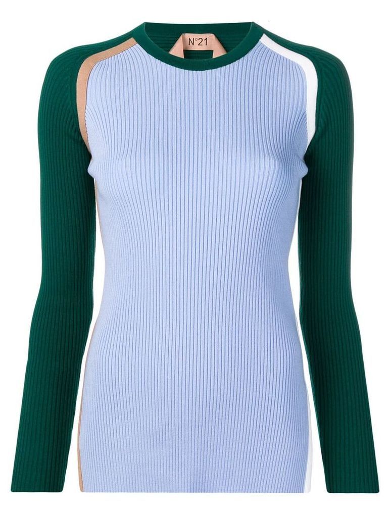 Nº21 colour block sweater - Blue