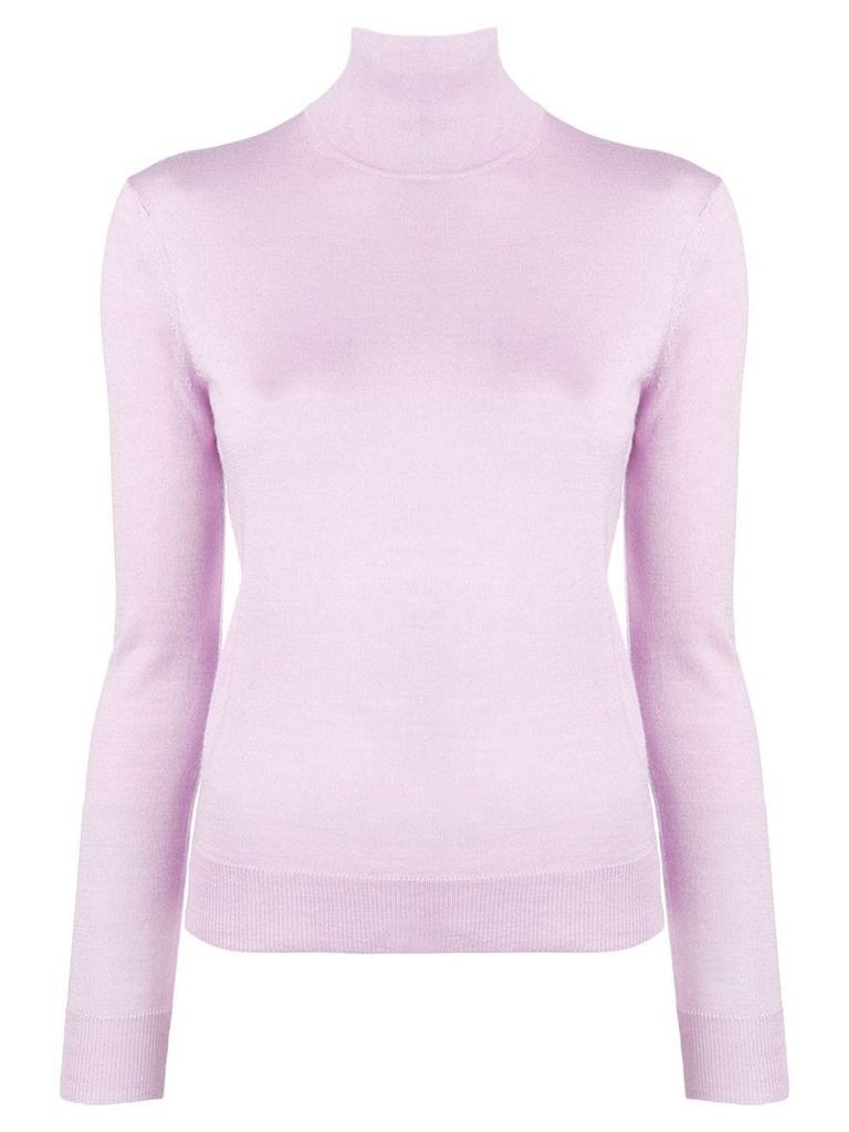 Theory long sleeved turtle neck jumper - PURPLE