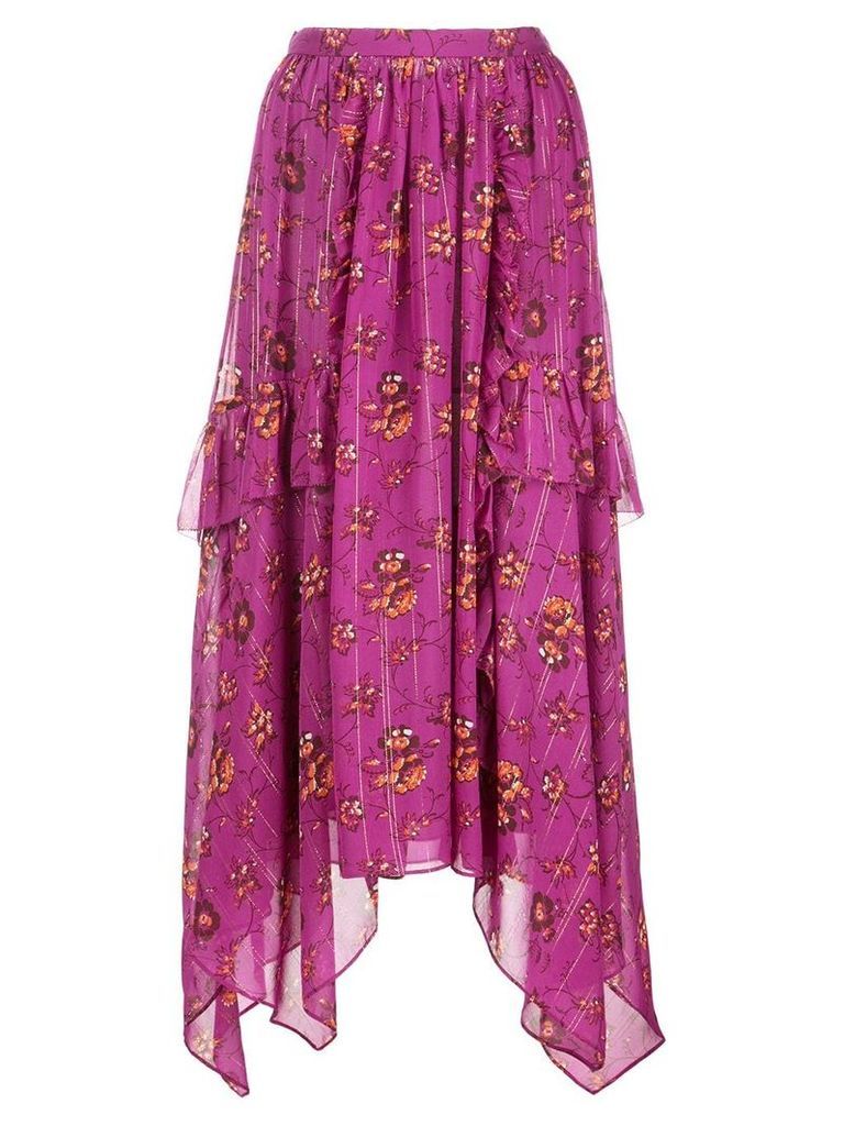 Ulla Johnson floral print skirt - Pink