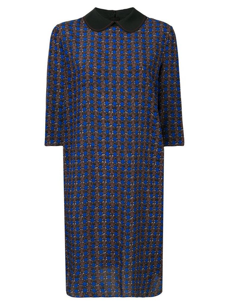 Marni micro-pattern dress - Blue