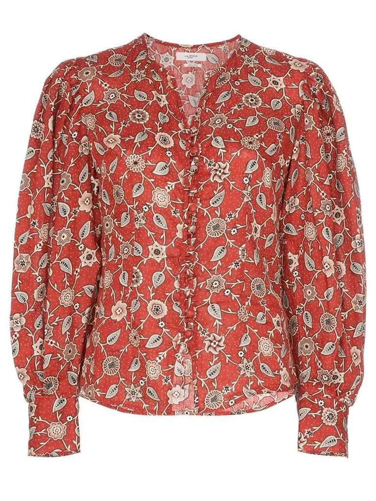 Isabel Marant Étoile paisley and floral print linen blouse - Red
