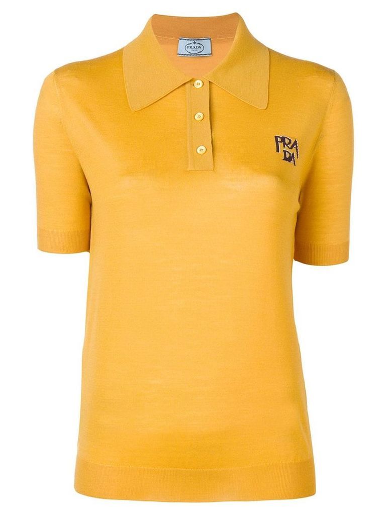 Prada logo polo shirt - Yellow