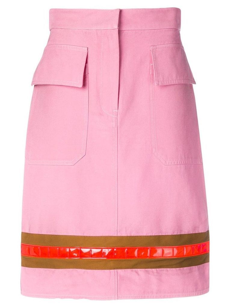 Calvin Klein stripe detail skirt - PINK