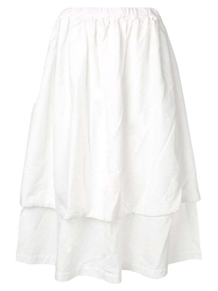 Comme Des Garçons Comme Des Garçons layered midi skirt - White